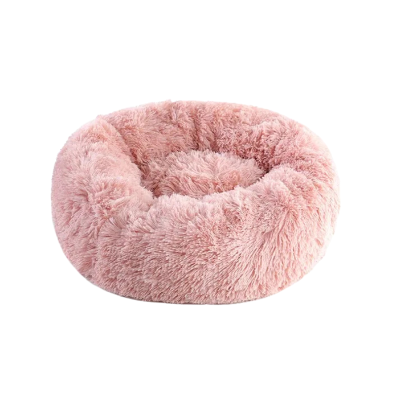 1 Plush Round Pet Bed for Cats and Dogs - Image 1