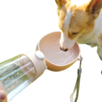 Portable Dog and Cat Travel Water Bottle with Food Dispenser – Plastic - Image 3