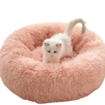 Plush Round Pet Bed for Cats and Dogs - Image 2