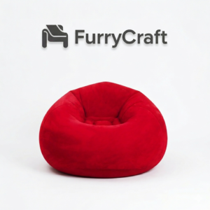 Inflatable Bean Bag Chair with Footstool, Single Seater Air